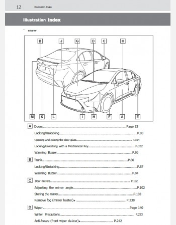 toyota corolla 2019 2020 2021 owners manual in english